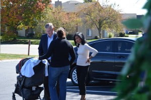 Mayor Ballard and wife Winnie talking to a guest